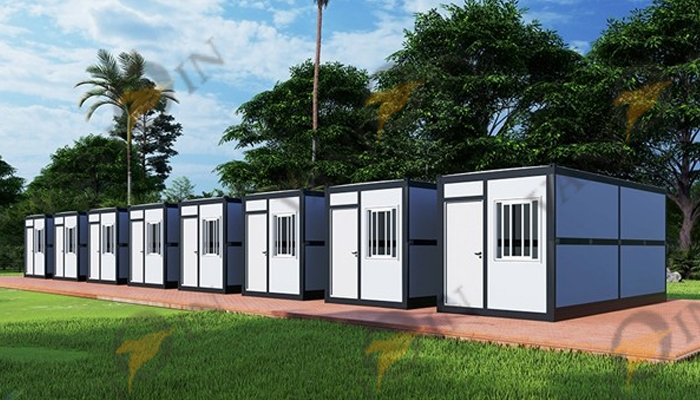 What kind of environment is a folding container house suitable for?