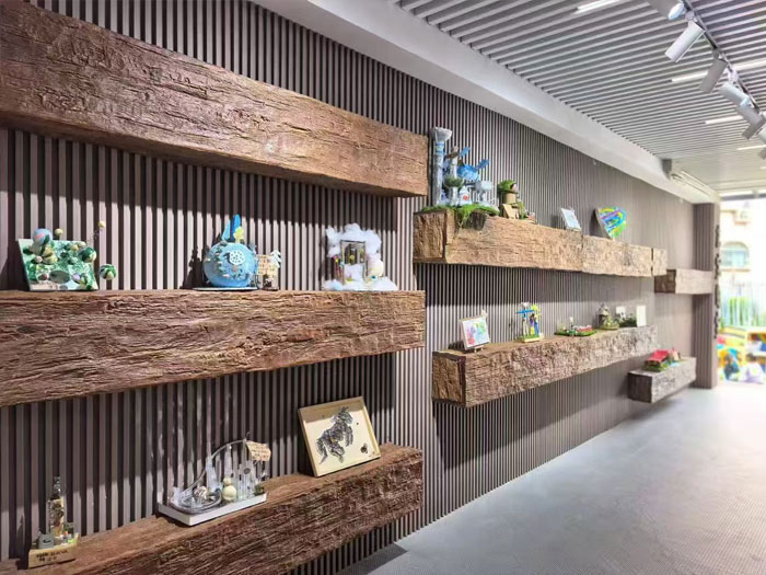 Custom texture Polyurethane Faux wood beam covers Lightweight Durable PU Faux Wood Beams for interior and exterior ceiling