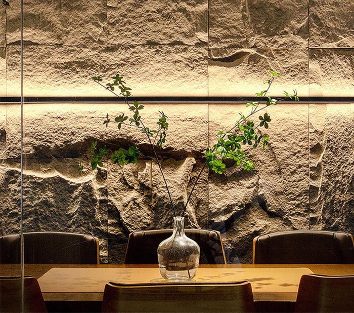 Lightweight insulated PU cultural stone panel faux mushroom decorative wall tile