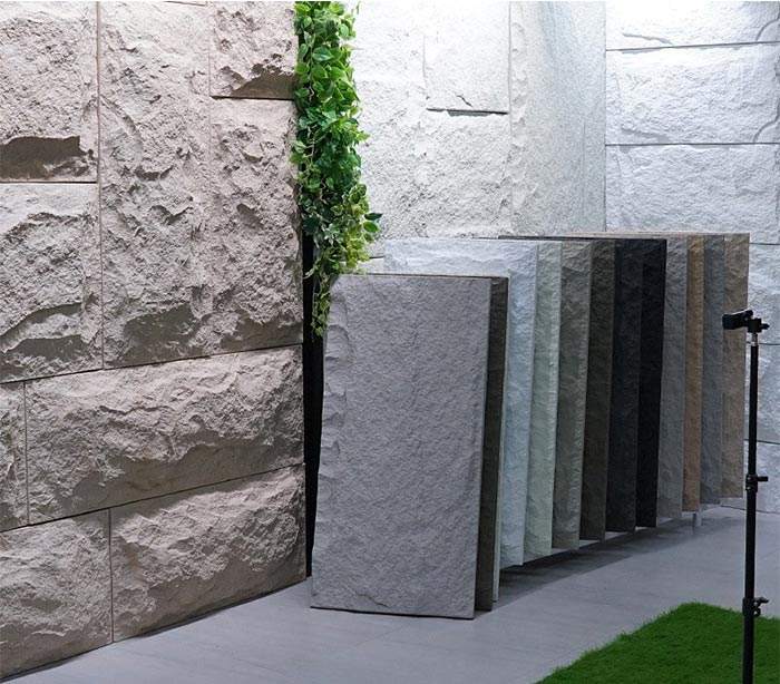 Lightweight insulated PU cultural stone panel faux mushroom decorative wall tile
