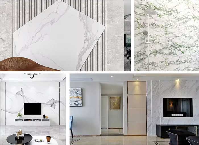 Wholesale price high glossy 1220*3000mm*3.3mm pet marble and PVC sheets panel for wall decoration