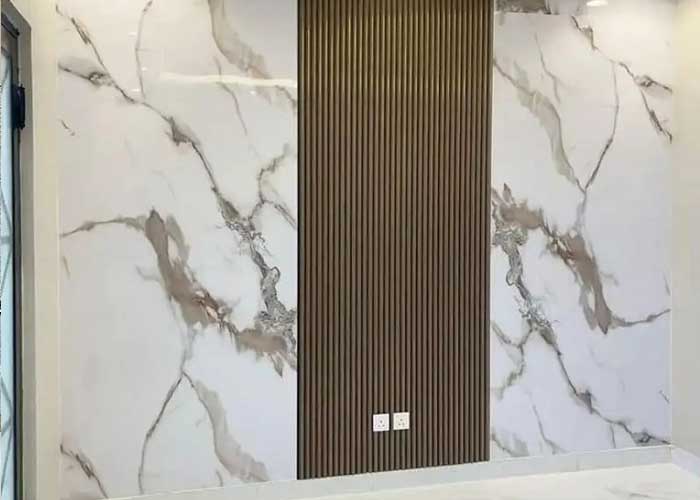 3mm Plastic PVC Wall Panel PVC Marble Wall Panel PVC Marble UV Sheet Waterproof For Wall Panel Decoration